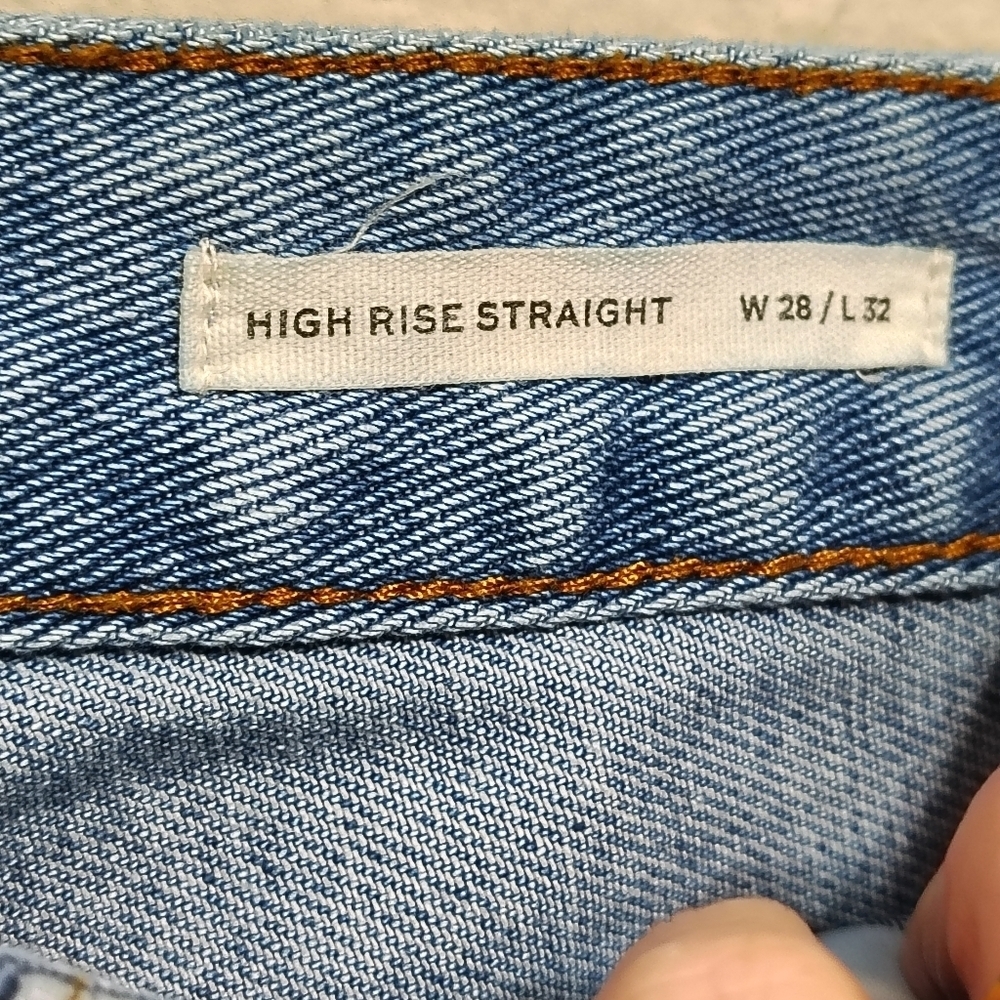 Cleo+Wolf High Rise Straight Women's 28x32 Distressed Thrashed 90s Y2K - Picture 7 of 11